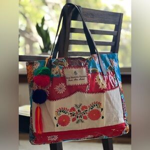 Erica Maree for Four Seasons Punta Mita, Mexico- handmade vacation tote bag.